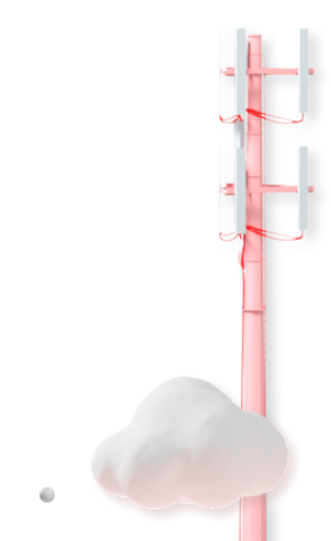 antenne-relais de téléphonie mobile derrière un nuage